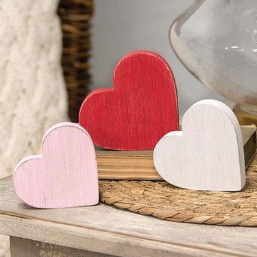 3 Set Distressed Wooden Heart Bundle - The Fox Decor